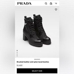 Prada re-nylon combat boots